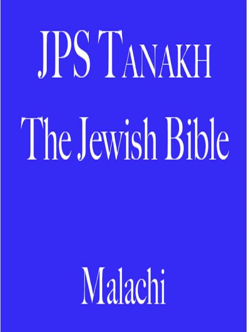 Title details for Malachi by The Jewish Publication Society - Wait list